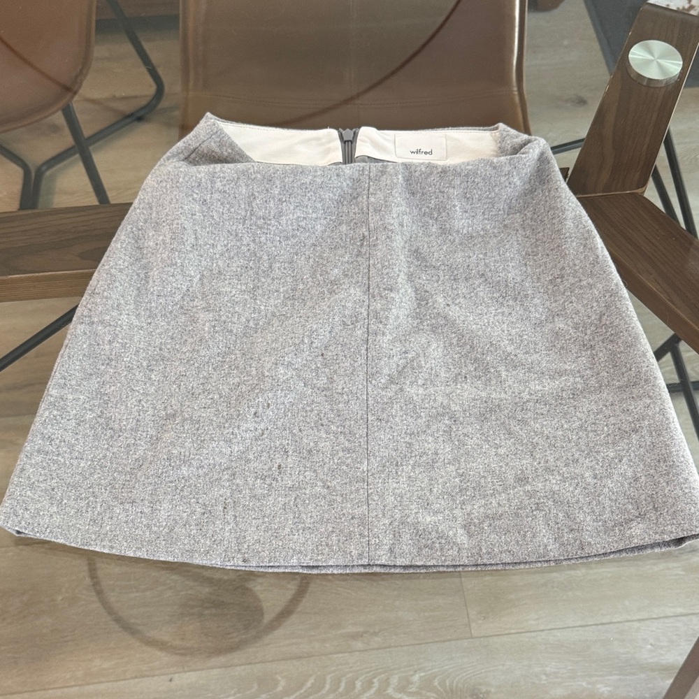 Aritzia Wilfred Heather Gray A-Line Skirt